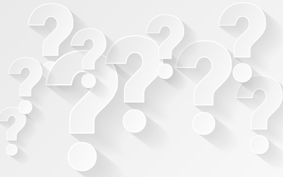 white question symbols on white background